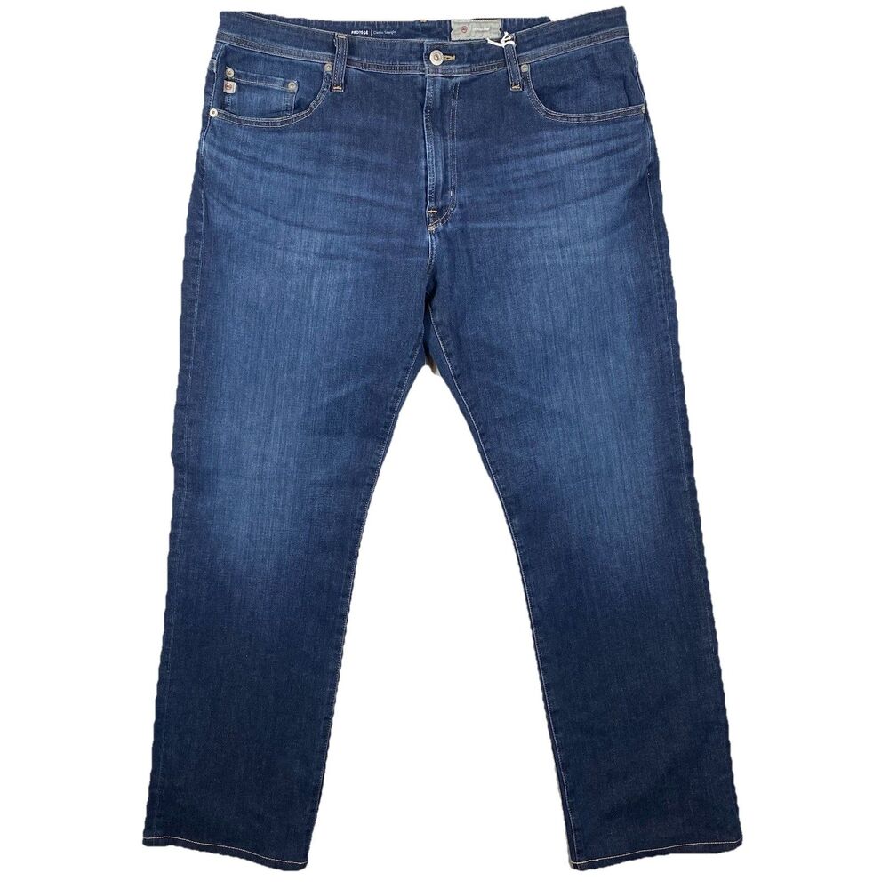 NWT AG Adriano Goldschmied Protege 360 Jeans 38X34 Classic Straight  Dark Wash